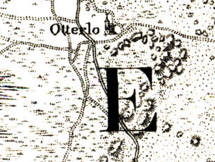 kaart met Otterlo in 1813