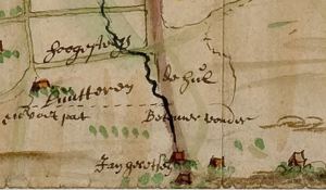 Detail van kaart uit 1655