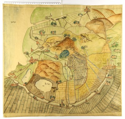 kaart uit 1525 van het Gooiland