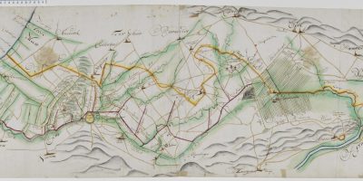 Kaart van de Gelderse Vallei uit 1701